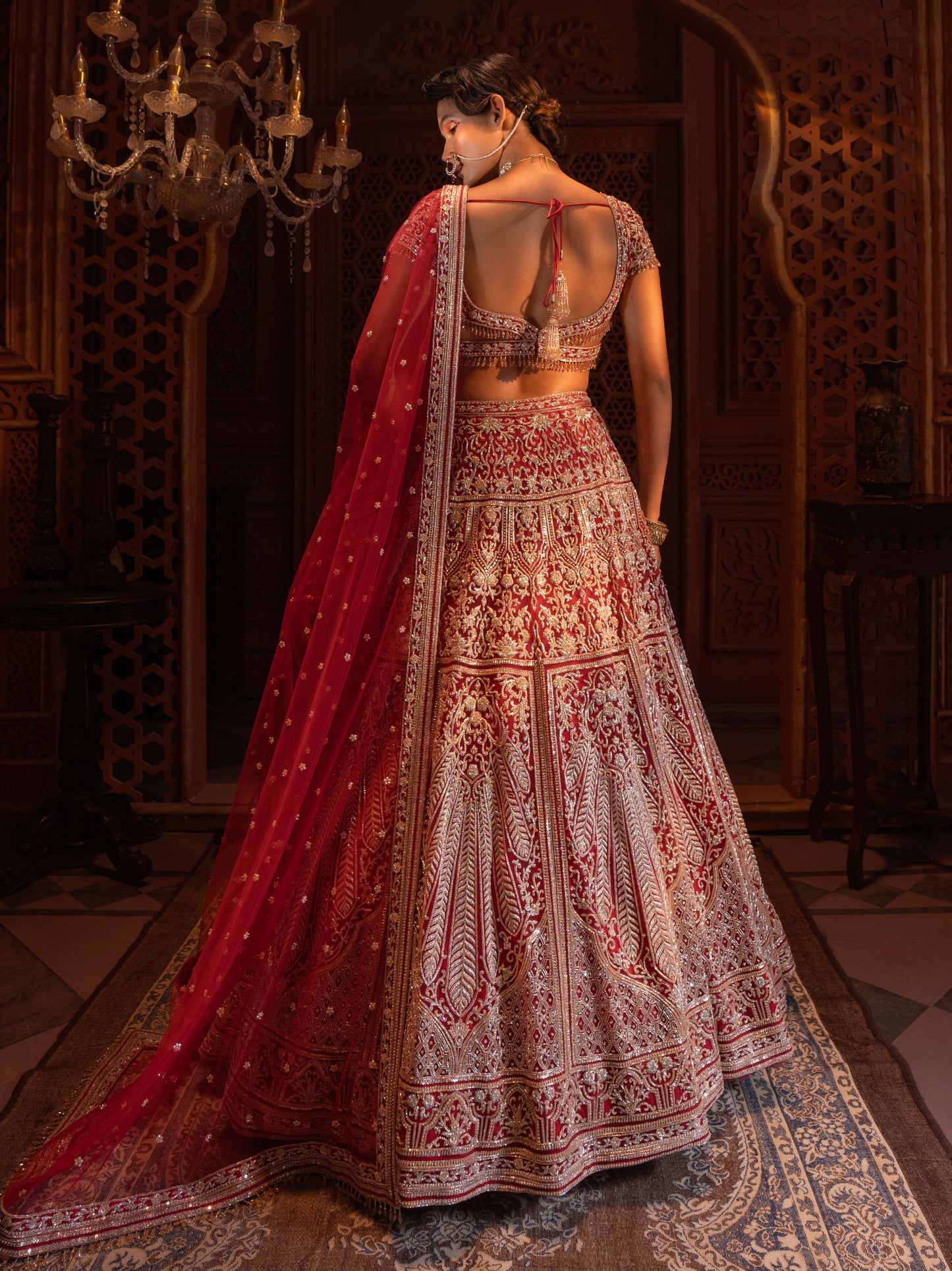 Red Bridal Lehenga Set