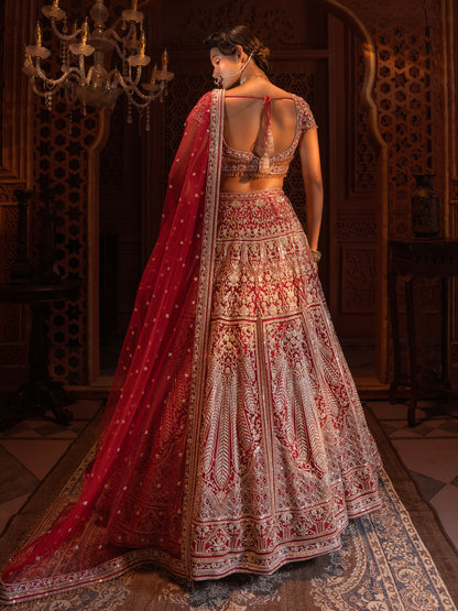 Red Bridal Lehenga Set