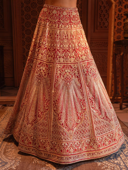 Red Bridal Lehenga Set