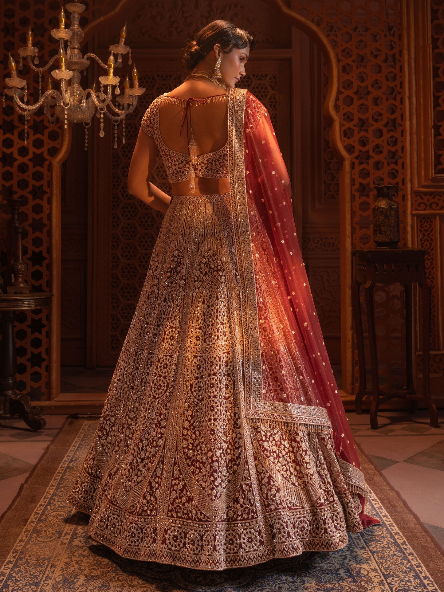 Maroon Bridal Lehenga Set