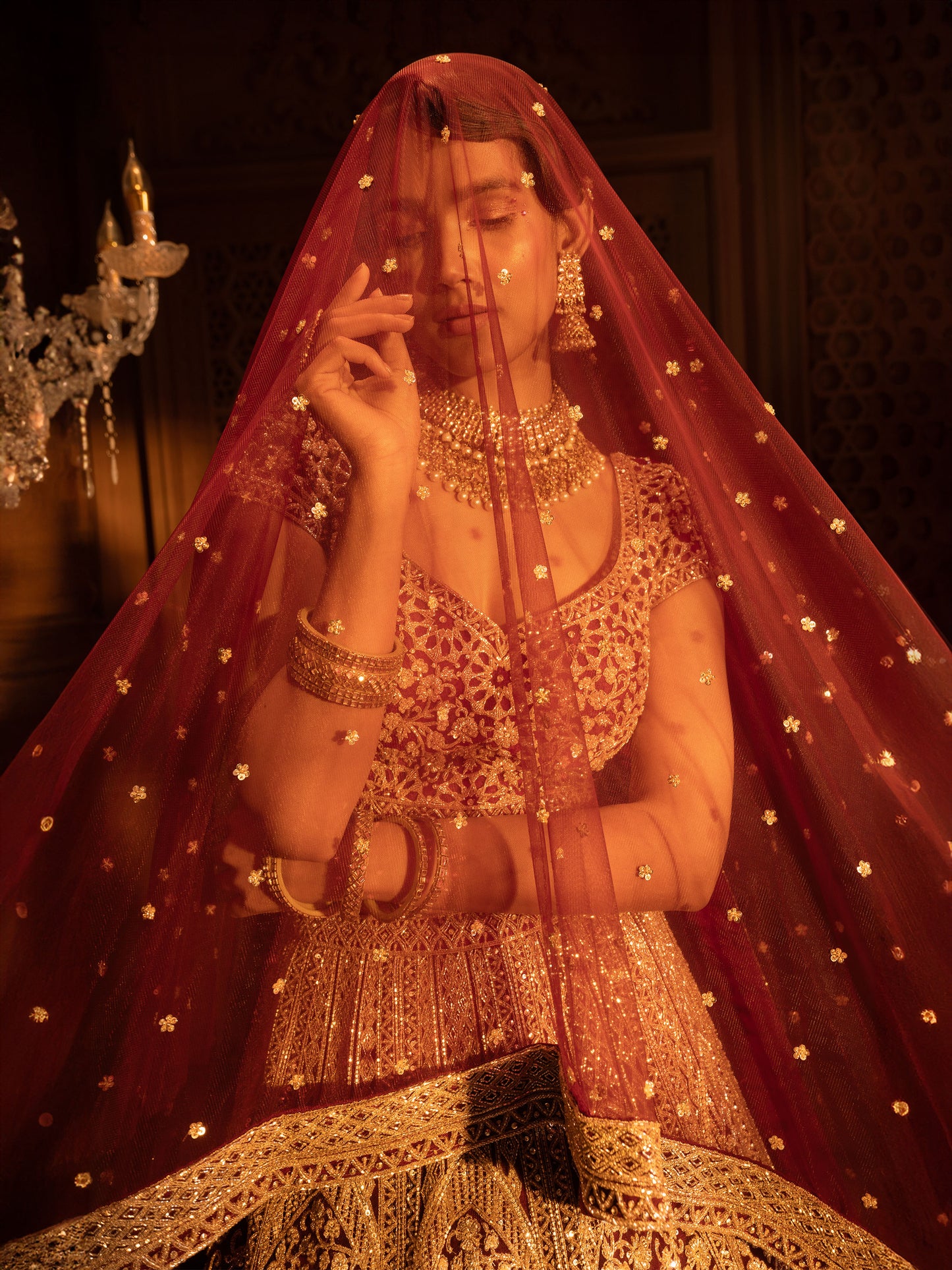 Maroon Bridal Lehenga Set