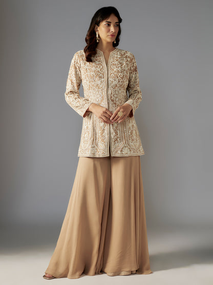 Nude Mandala Georgette Sharara Set